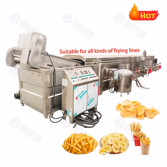 Double Layer Continuous Chicken Meat Fryer Gari Corn Nuts Frying Machine