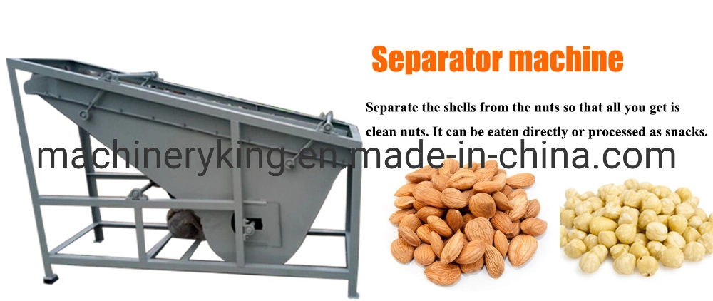 500kg Capacity Hazelnut Shell Cracker Almond Nut Cracking Sheller Processing Machine Line