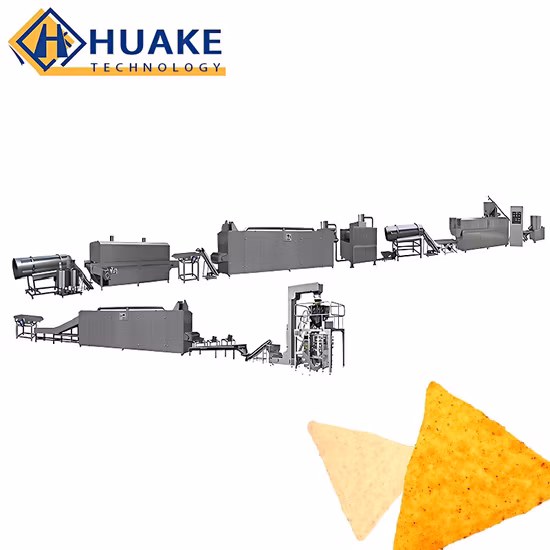 Automatic Twin Screw Extruder Corn Doritos Tortilla Chips Food Making Machine Production Line