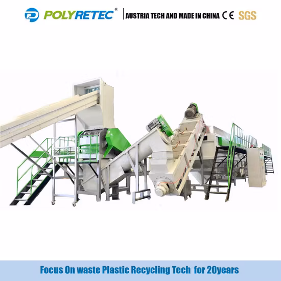Made PP PE Plastic Film Cleaning Crushing Washing Drying Recycling Machine/Plastic Film Recycling Washing Line